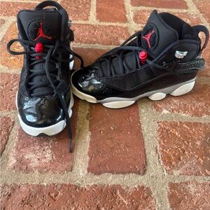 Air Jordan 6 Rings Black and Gym/ Fire Red